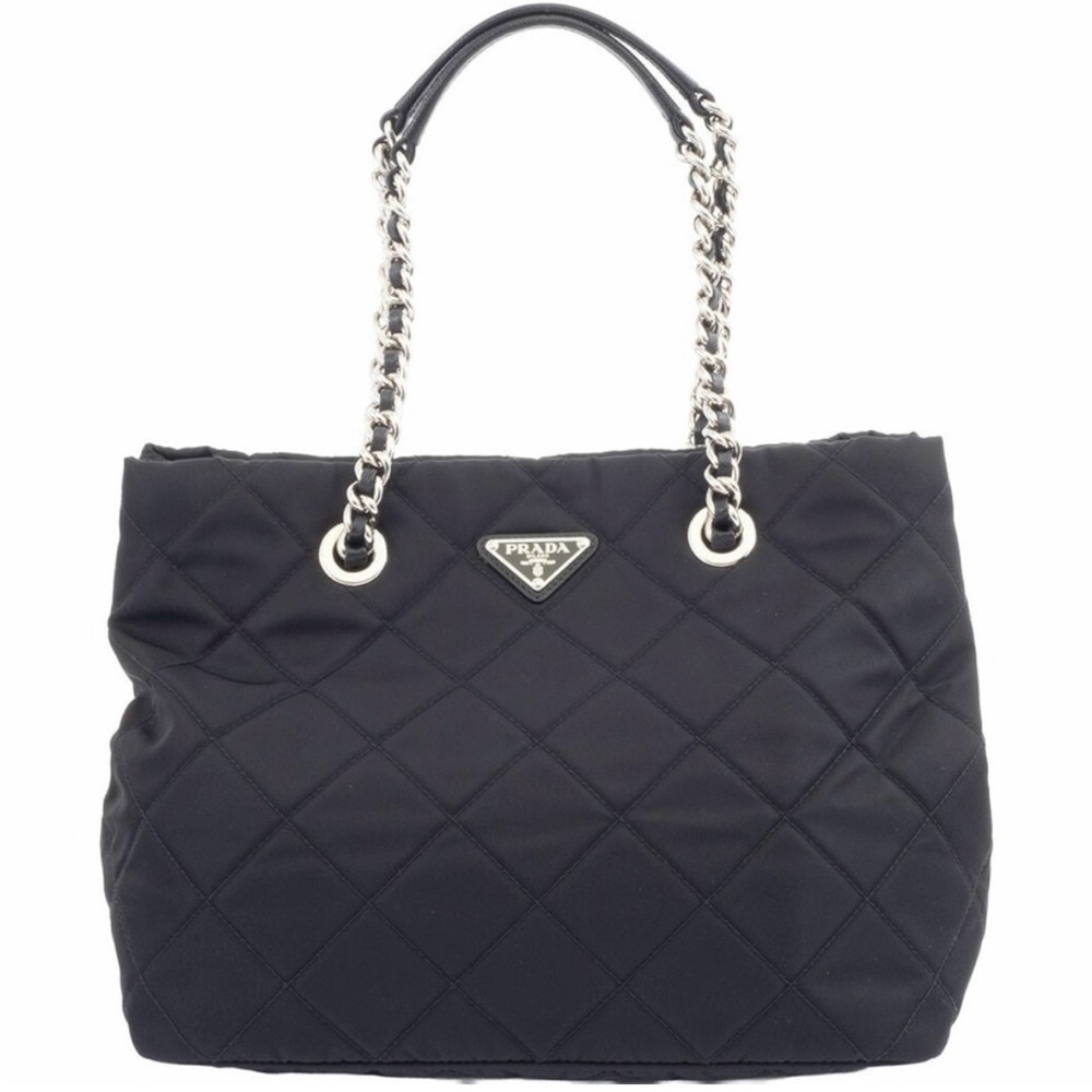 Prada Black Quilted Tote Bag